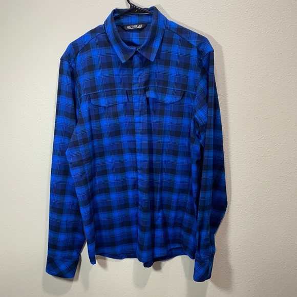 Arc'teryx Other - Arc'Teryx Grayson ls shirt snap front plaid blue
